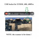 USB Socket Connector Plug USB Jack for XTOOL A80 A80Pro Scanner